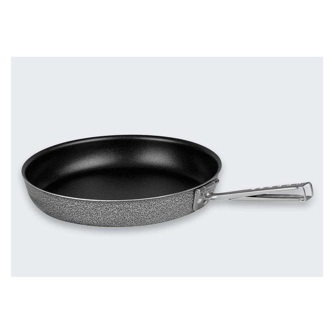 Trangia Koekenpan 22cm Met Anti-aanbaklaag En Inklapbare Handgreep, Pan + Steelpan, Zwart