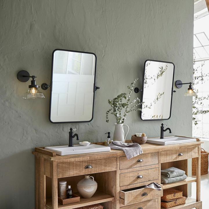 Produktbild Loberon Wandlampe Manel schwarz/klar (E27)