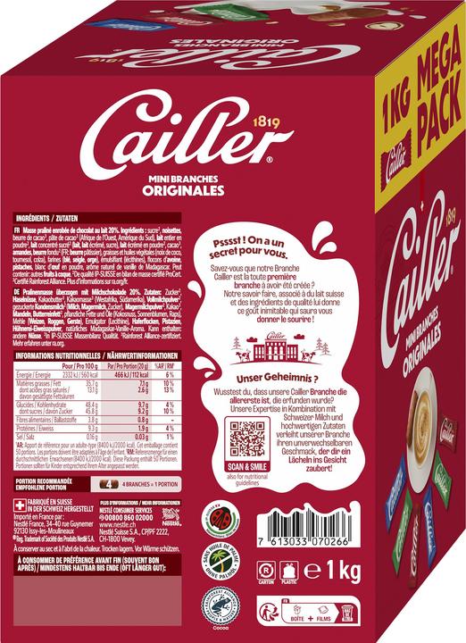 Image du produit Cailler Branche Mini Originale (1110 g)
