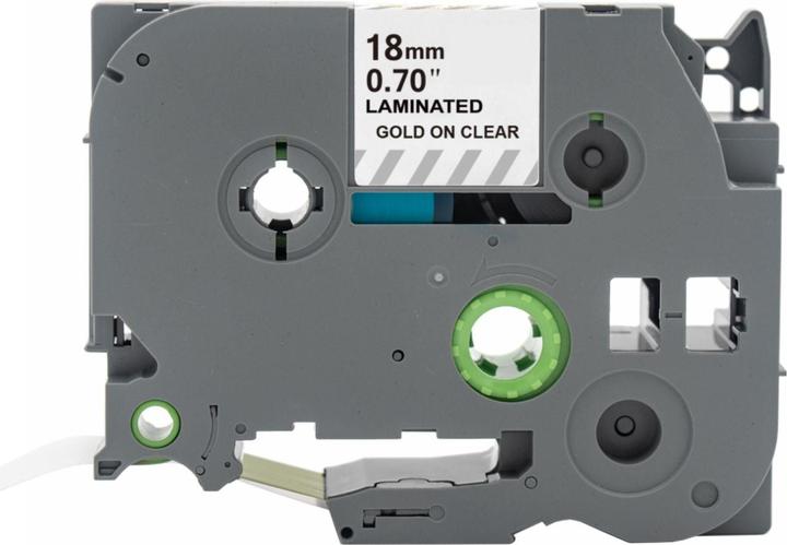 Produktbild Hermex Alternatives Etikettenband zu Brother TZe-144 Beschriftungsband (1.80 cm, Gold, Transparent)