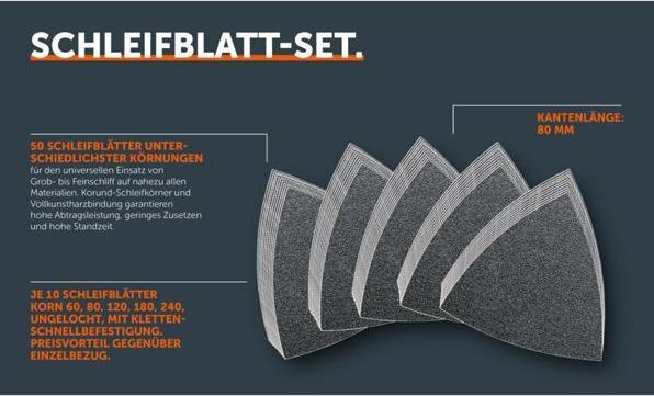 Produktbild Fein Deltaschleifpapier-Set (120, 180, 240, 60, 80)