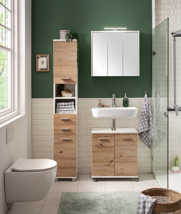 Actual product image Schildmeyer Palermo washbasin vanity unit (60 x 32.5 x 63.5 cm)