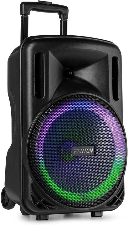 Fenton Speaker Bluetooth - FT12LED MK2 karaoke box met LED’s, accu en microfoon - Voor (Aktiv)