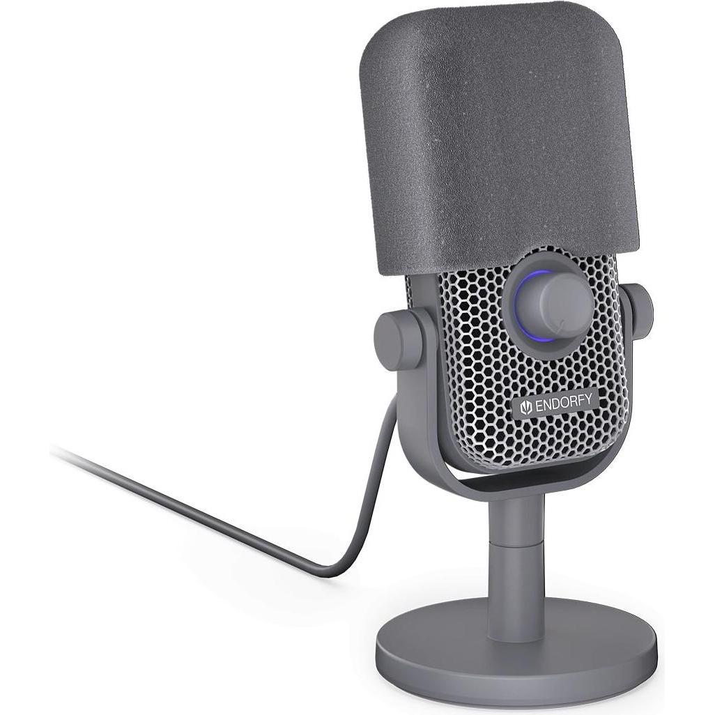 Endorfy Solum Voice S Alt Gray (dunkelgrau, USB-C, RGB-Beleuchtung), Microfono