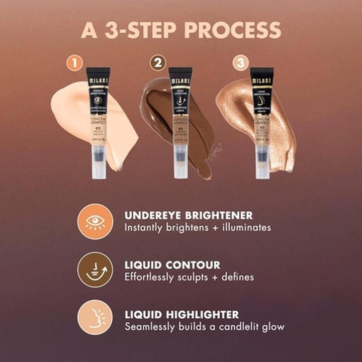 Produktbild Milani Conceal + Perfect Liquid Highlighter for Added Glow and Face Lift (Highlighter)