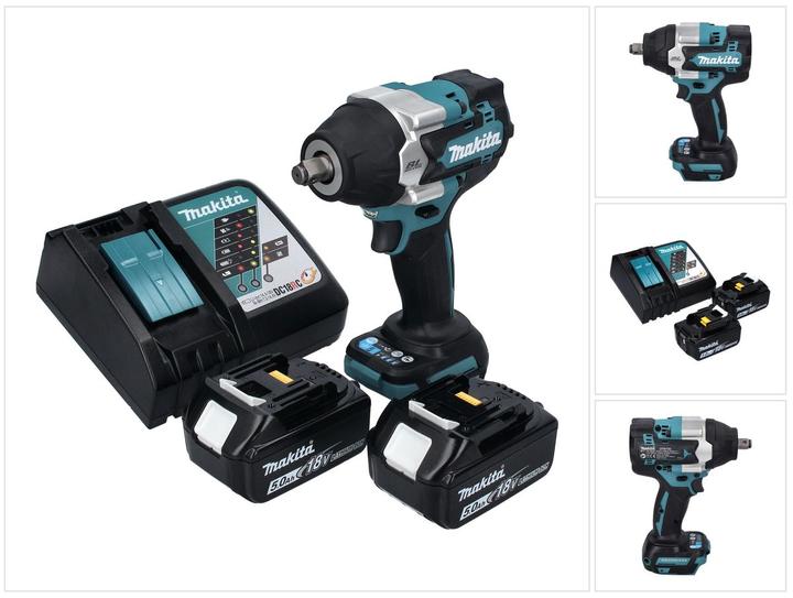 Produktbild Makita DTW 700 RT Akku Schlagschrauber 18 V 700 Nm 1/2" XPT Brushless + 2x Akku 5,0 Ah + Ladegerät