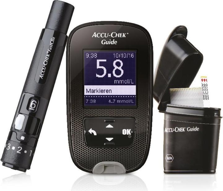 Image du produit Accu-Chek Guide Set mmol/l incluant 10 essais (Glucomètre)