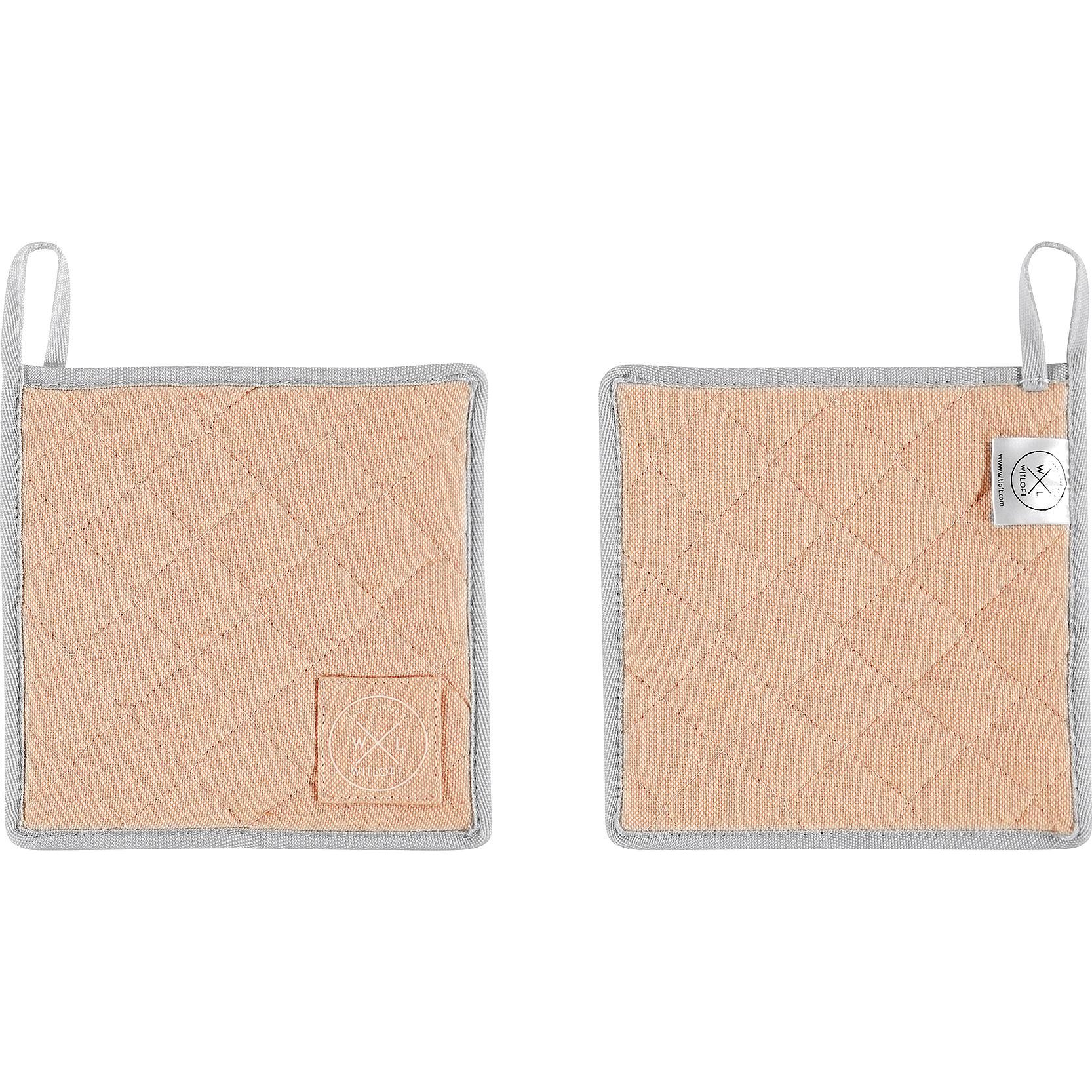 Thumbnail - Witloft Topflappen salmon 2er, Backhandschuhe + Topflappen, Rosa