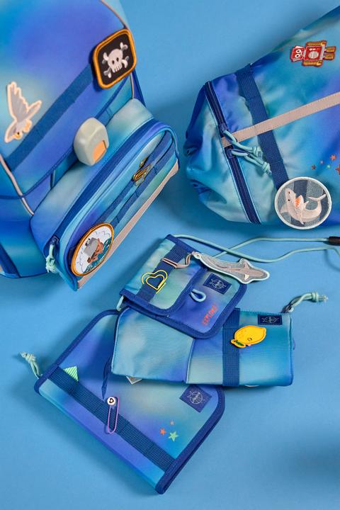 Produktbild Lässig Schulrucksack-Set Boxy, Grün / Blau (21 l)