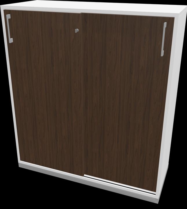White, Walnut decor dark with structure, Silver grey