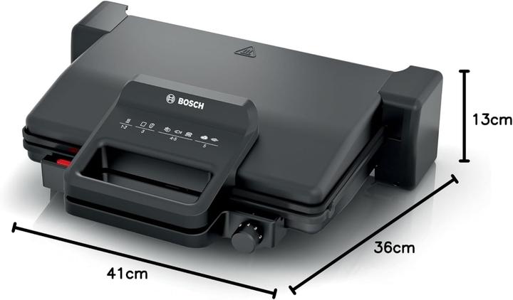 Produktbild Bosch Hausgeräte TCG3323 Tischgrilkl schwarz, Kontaktgrill 200Watt