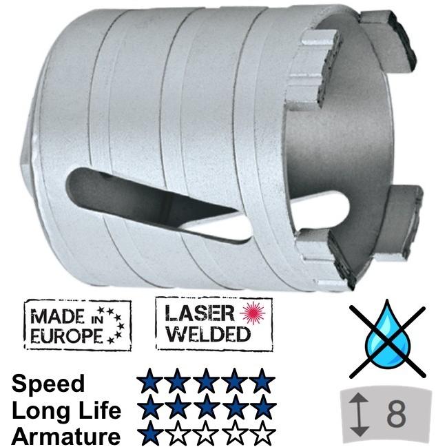 Samedia, Zange, MASTER DSM 82x70 M16 6Seg Diamant-Dosensenker Kalksand 390012 (100 mm)