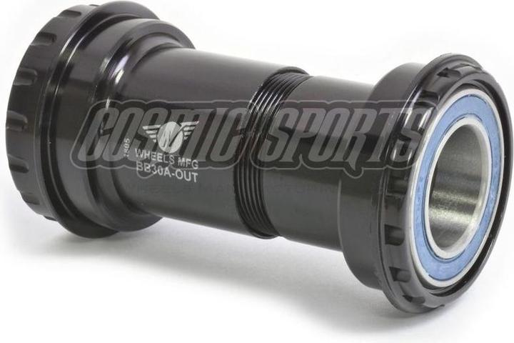 Wheels Manufacturing Angular Contact bottom bracket, BB30A Outboard, SRAM 24/22mm cranks, black