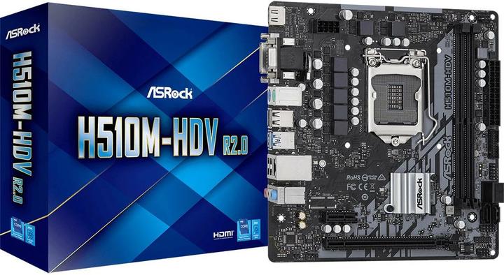 Produktbild AsRock H510M-HDV/M.2 (LGA 1200, Intel H510, mATX)
