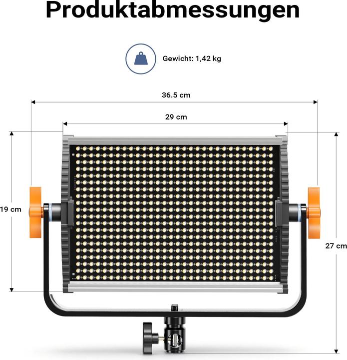 Produktbild Walimex pro LED Niova 900 Bi Color und Stativ 2er Set Lichtstativ Flächenleuchte (Flächenleuchte)