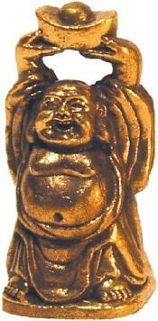 Actual product image Saraswati Laughing Buddha brass 3cm