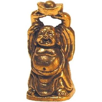 Saraswati, Deko Objekt, Lachender Buddha Messing 3cm