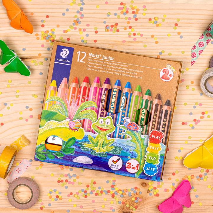 Produktbild Staedtler Buntstifte Junior 140, mit Spitzer, 12 Farben (Mehrfarbig, 12 x)