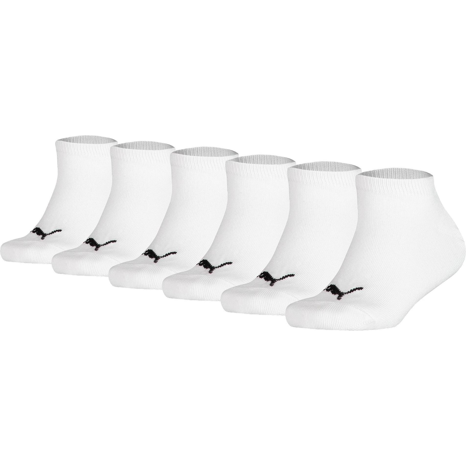 Puma, Herren, Socken, Kinder Unsichtbar 6p, Weiss, (6er Pack, 23 - 26)