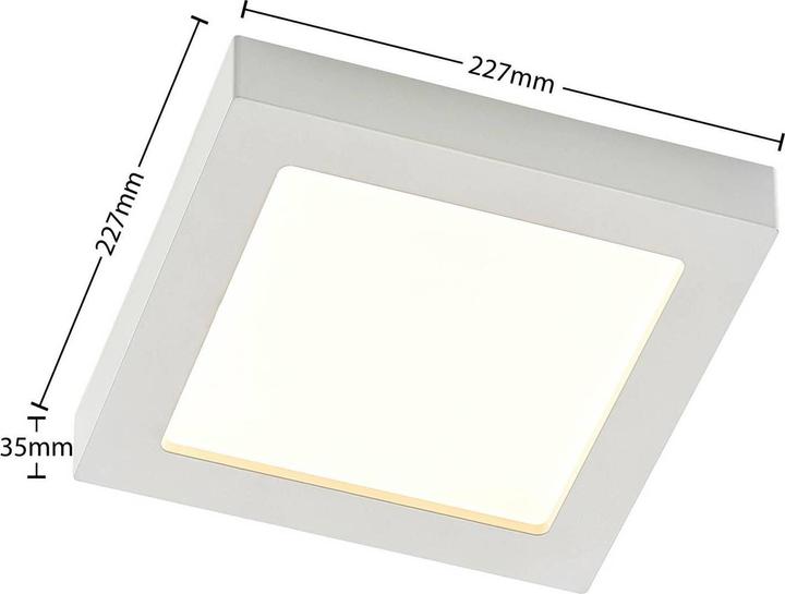 Image du produit Prios Alette Plafonnier LED, blanc 22,7 cm 18W (2092 lm)