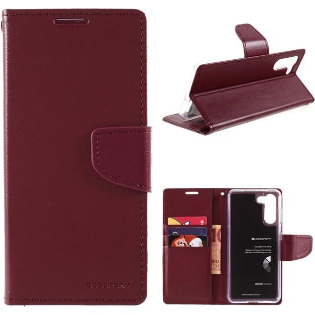 Goospery Bravo Diary Series (Samsung Galaxy S21+), Smartphone Hülle, Rot