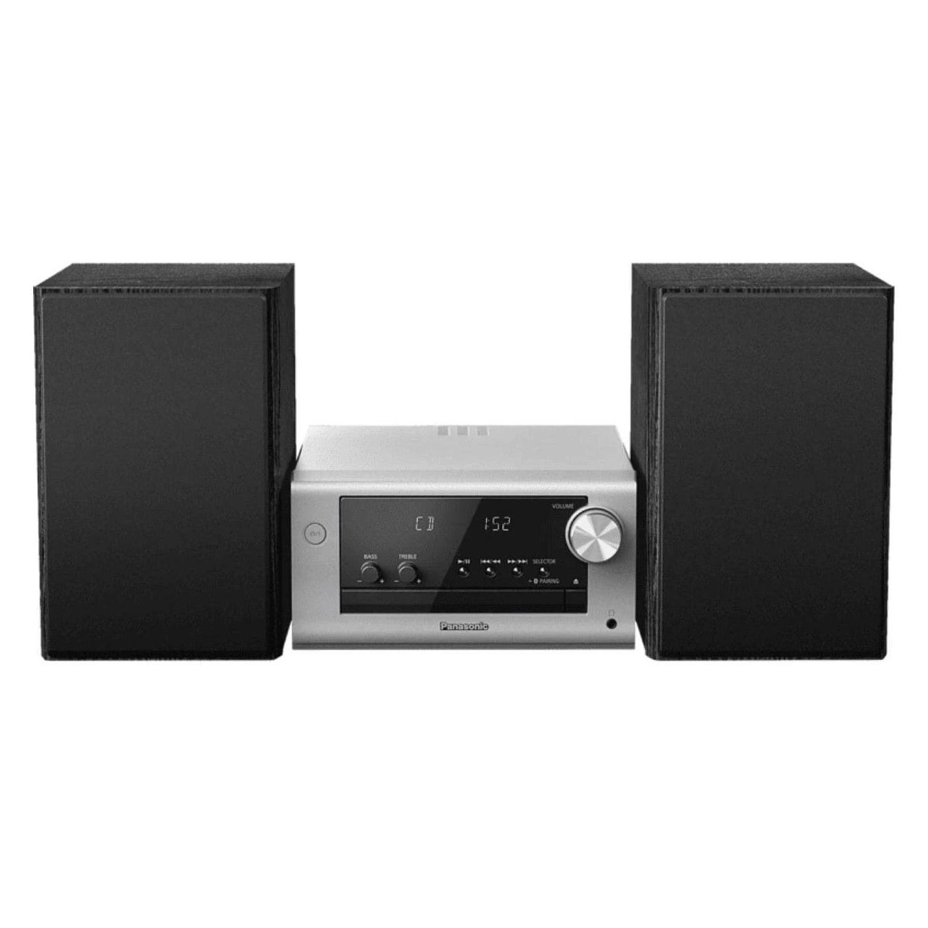 Panasonic SC-PM704 Microsystem (Bluetooth, CD Player), Stereoanlage, Silber