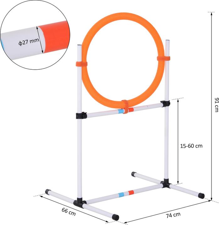 Actual product image PawHut Dog Training Set with Jumping Ring (Agility)