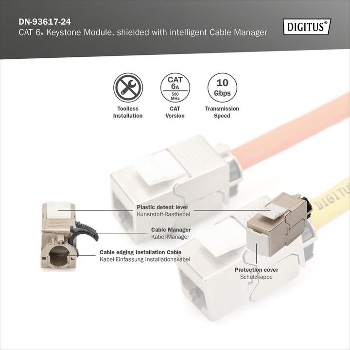 Actual product image Digitus CAT 6A Keystone Module,gesch. (Keystone module)