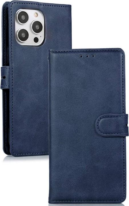 Cover-Discount iPhone 15 Pro - Premium Handyhülle Etui dunkelblau (Apple iPhone 15 Pro)