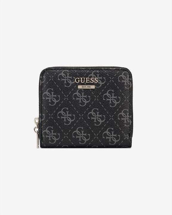 Guess Camy, Textile Wallet, Logo Detail, SG774137, Coal, Mini, For Women
