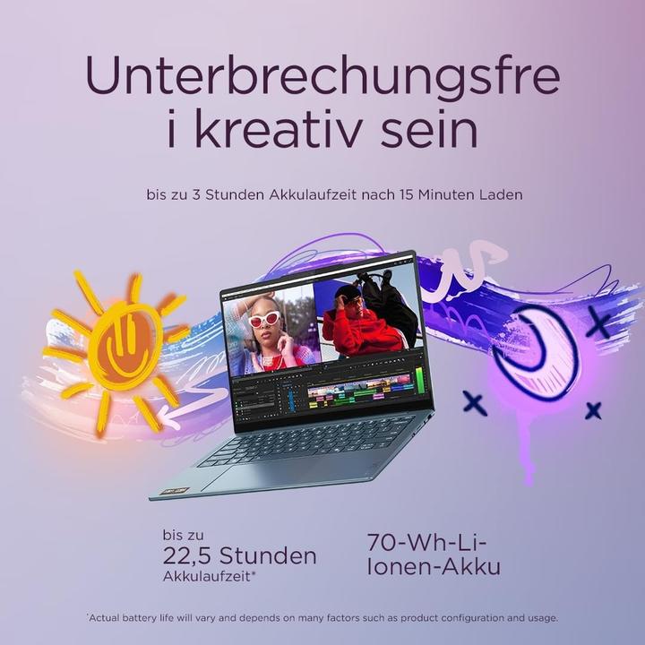 Produktbild Lenovo Yoga Slim 7 (14", 512 GB, 16 GB, DE, AMD Ryzen AI 5 340)