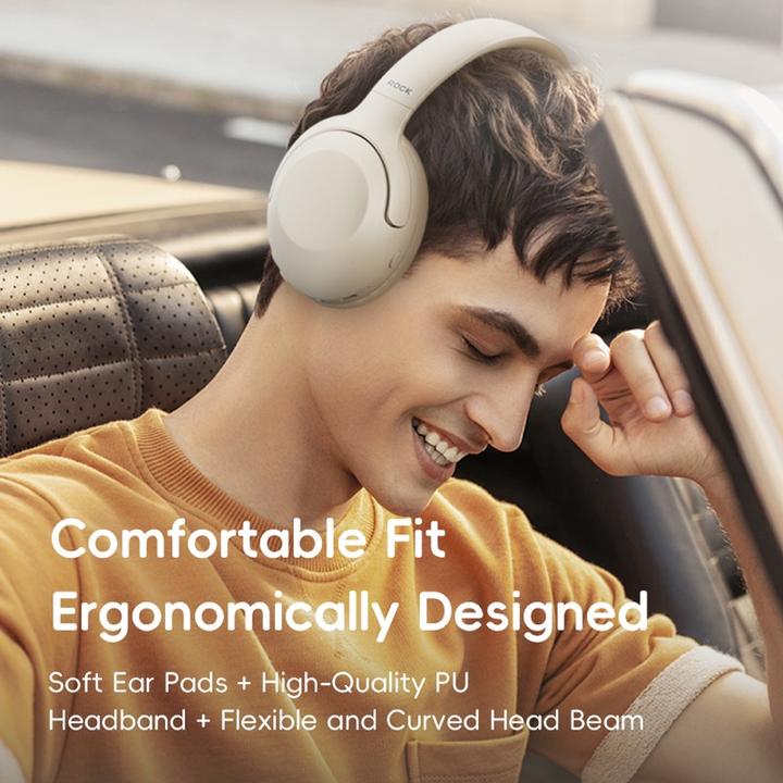 Produktbild Rock - O3 ANC Wireless Headphones RAU0773 - Bluetooth-Kopfhörer, Schwarz (ANC, 15 h, Kabellos)