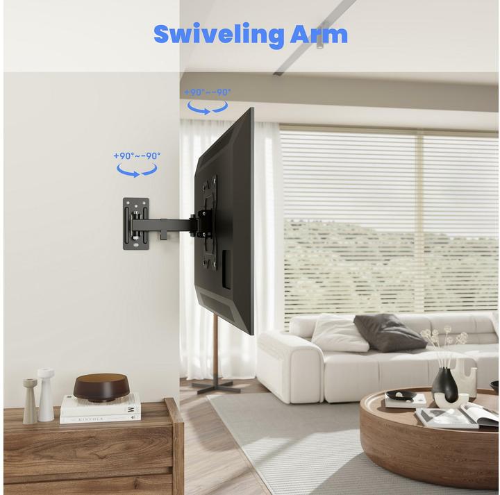 Image du produit PureMounts Wandhalterung PM-FM13-200 Schwarz (Mur, 30 kg, 23" - 43")