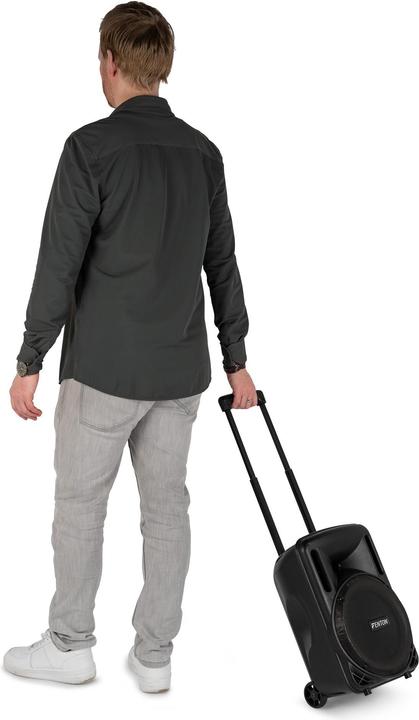 Immagine prodotto Fenton Speaker Bluetooth - FT10LED MK2 karaoke box met LEDâ€™s, accu en microfoon - Voor (Attivo)