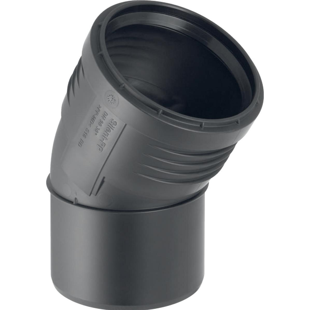 Geberit, Zubehör Sanitärinstallation, Vertriebs GmbH Silent-PP Bogen mit Muffe 30Grad DN70