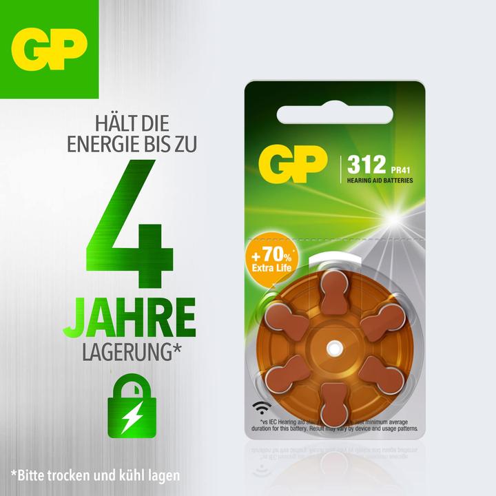 Actual product image GP Batteries 103250 (6 pcs., A312, 170 mAh)
