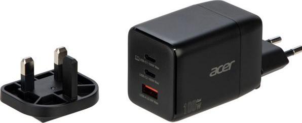 Produktbild Acer GaN charger 2x USB-C + 1x USB-A black (100 W, 3 Ports)