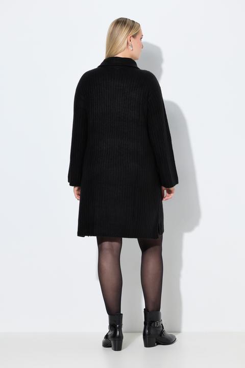 Actual product image Ulla Popken Ribbed Knit Long Sleeve Troyer Collar Dress (42, 44)
