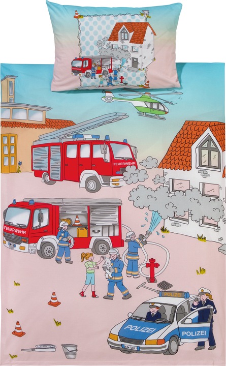 Immagine prodotto Erwin Müller Biancheria da letto per bambini "Polizia e Vigili del Fuoco