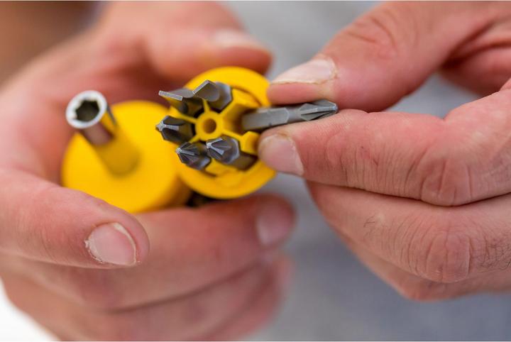 Actual product image Stanley Bit screwdriver short+6 bits (Phillipps cross recess (PH), Port)