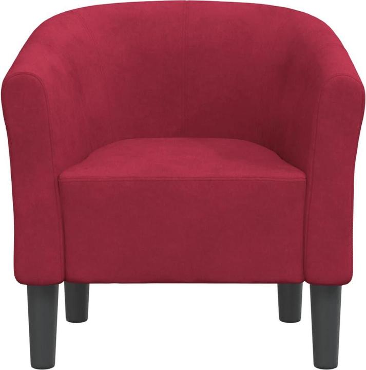 Produktbild VidaXL Clubsessel Weinrot Samt,Farbe: Weinrot,Material: Samt (100