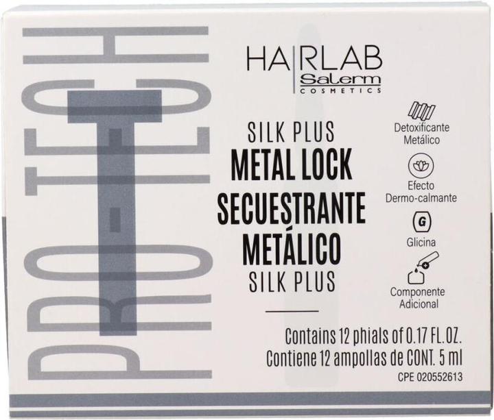 Salerm Hairlab Metal Lock Silk Plus Ampullen 5ml - Packung mit 12 Stück (60 ml)