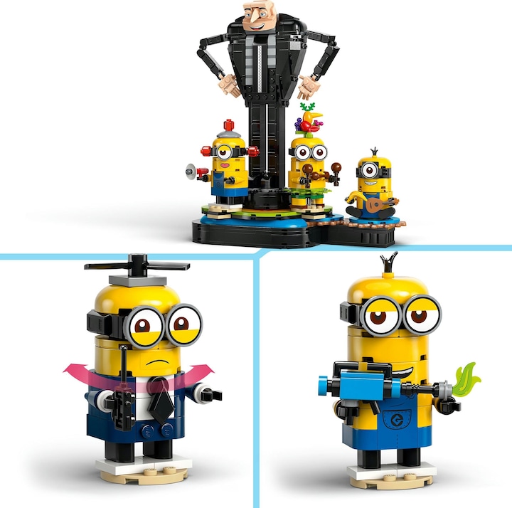 Actual product image LEGO Gru and the Minions made from bricks (75582, LEGO Minions)