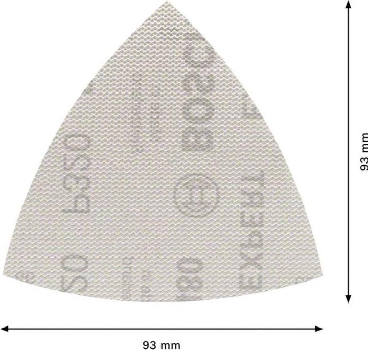 Actual product image Bosch Professional Zubehör EXPERT M480 Sanding net for Delta sander, 93 mm, G 320, 5 pcs. (P320)