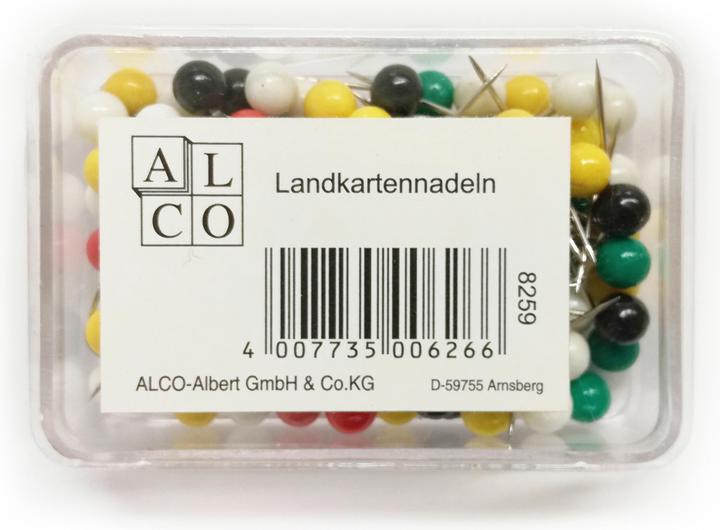 Productafbeelding Alco Kaartnaalden assorti kleuren (20 Stuk, 16 mm)