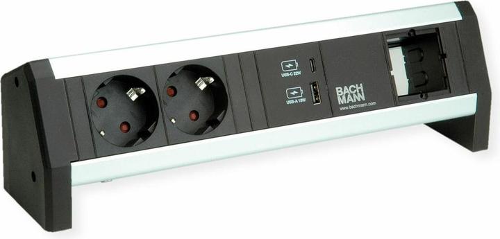 Produktbild Bachmann DESK 2xCEE7/3 1xUSB A&C (3x, CEE 7/3)