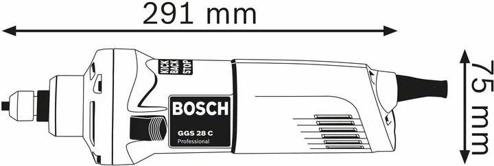 Produktbild Bosch Professional Geradschleifer GGS 28 C mit 600 Watt Motor (Geradschleifer, 600 W)