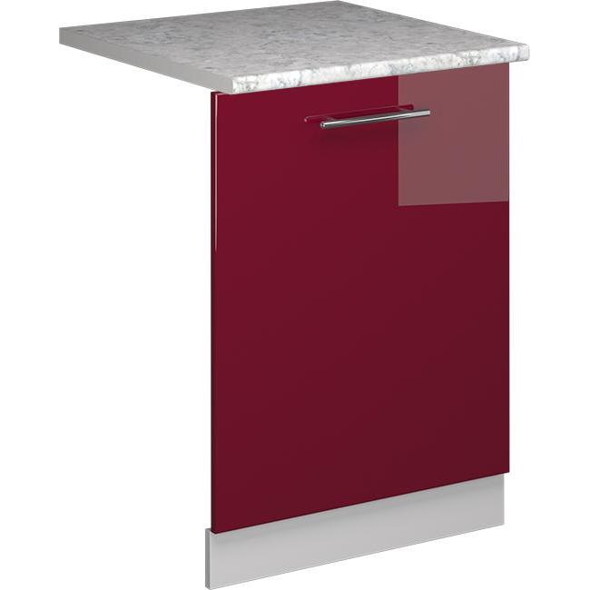 Vichy Fame-Line, Bordeaux Hochglanz/Weiss, 60 cm, AP Marmor, Geschirrspüler Zubehör, Mehrfarbig
