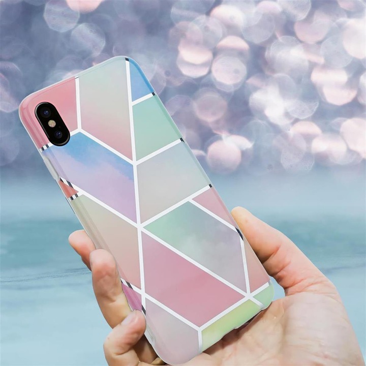Produktbild Cadorabo IMD TPU Bunter Marmor Cover (Apple iPhone X)
