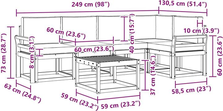 Produktbild vidaXL Outdoor-Sofa